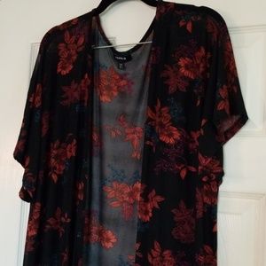 Torrid duster kimono floral fall sz 1/2